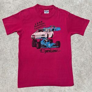 Vintage 1988 Budweiser Grand Prix Spokane WA Race Shirt Hanes Sz S Single Stitch